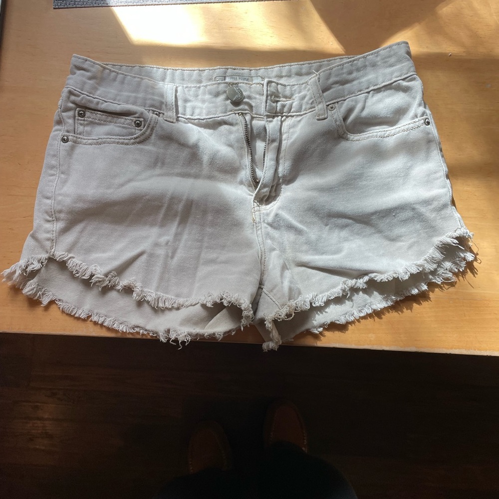 Free people shorts, tan, size 27